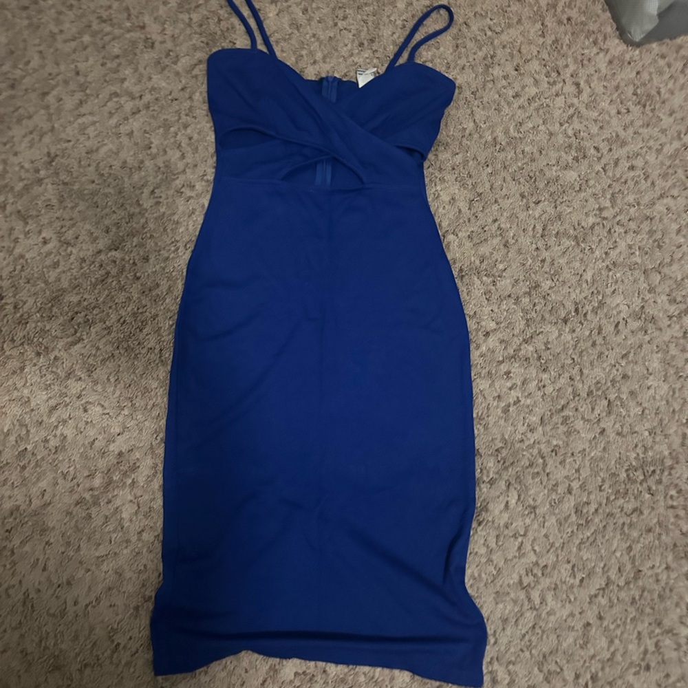 Privy Blue Bodycon Cocktail Dress